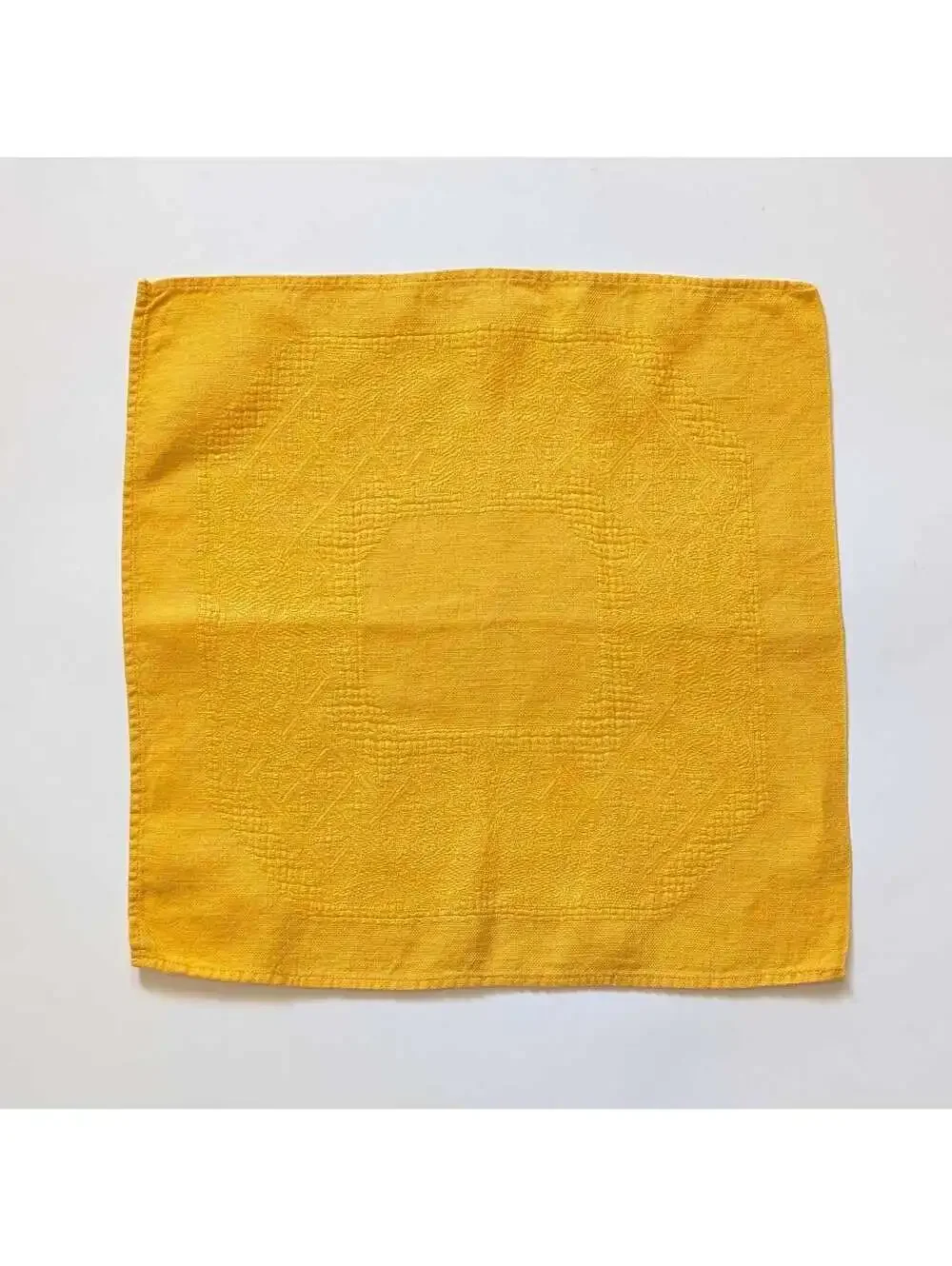 Vintage Marigold Yellow Irish Linen Napkins - Set of 4